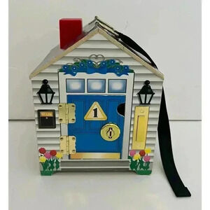 Melissa & Doug Wooden Doorbell House  Working Doorbells House No Dolls